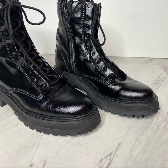 Dolce Vita Ranier Black Lace Up Combat Boot 9 - Picture 9 of 15